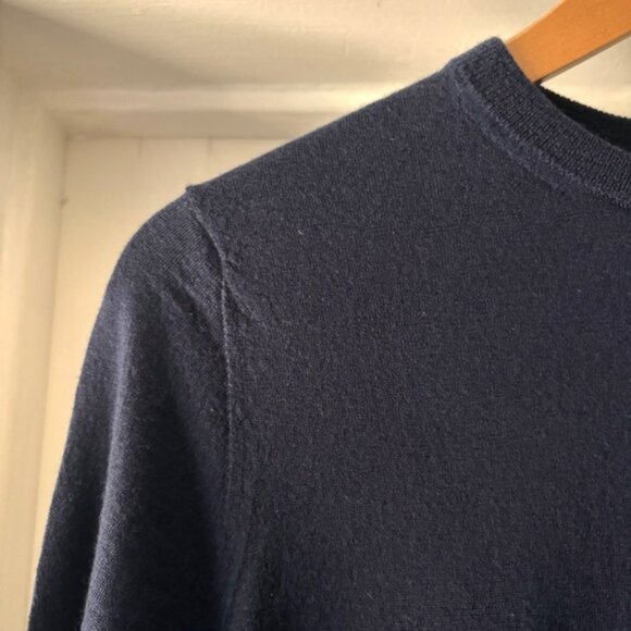 Jenni Kayne Sweater Hudson Crewneck 100% Merino Wool Navy Blue Size M - Picture 4 of 14